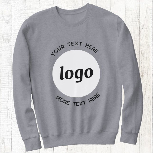 Simple Logo With Text Business Promotional Sweatshirt (Logo and custom text business promotional or uniform t-shirt)