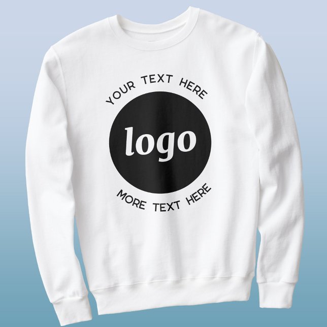 Simple Logo With Text Business Promotional Sweatshirt (Logo and custom text business promotional or uniform t-shirt)
