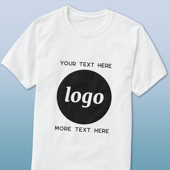 Simple Logo With Text Business Promotional T-Shirt (Logo with custom text business promotional t-shirt)