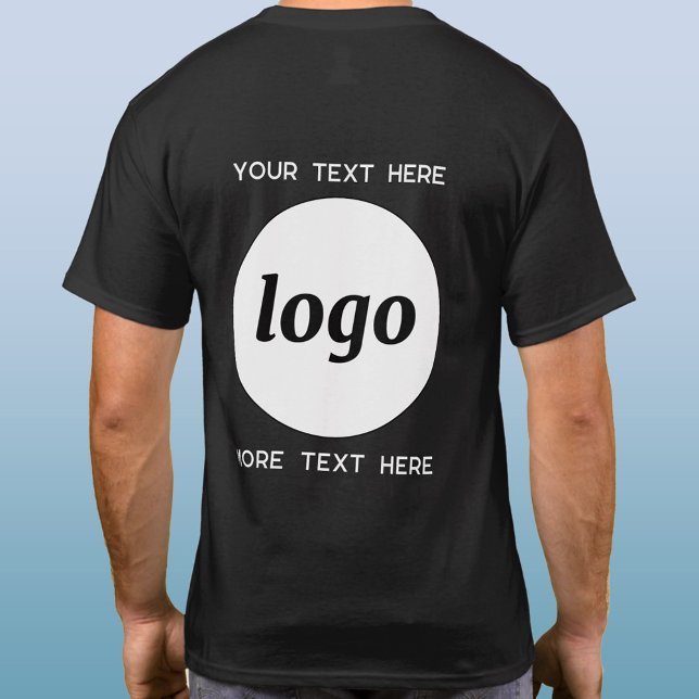 Simple Logo With Text Business Promotional T-Shirt (Simple logo with text business branding promotional back print t-shirt)