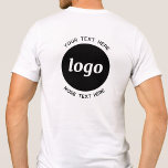 Simple Logo With Text Business Promotional Tri-Blend Shirt<br><div class="desc">Add your own logo and choice of text to this back print design.  Remove the top or lower text if you prefer.  Minimalist and professional.  Great for employee branding,  as staff uniform or as a promotional product for your clients and customers.</div>