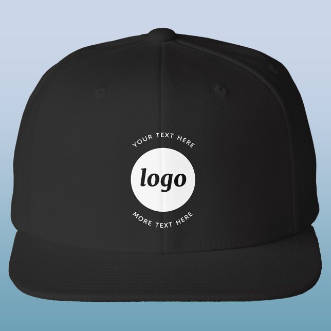 Simple Logo With Text Business Promotional Visor (Simple logo with custom text business branding promotional hat )