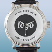 Simple Logo With Text Business Promotional Watch at Zazzle