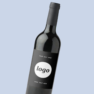 Simple Logo With Text Business Promotional Wine Label