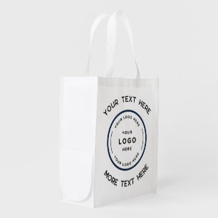 Simple Logo With Text Business Reusable Grocery Bag
