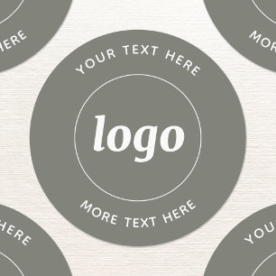 Simple Logo With Text Business Sage Green Labels
