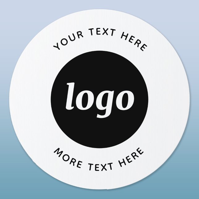 Simple Logo With Text Business Sign (Simple logo with text promotional business double sided sign)