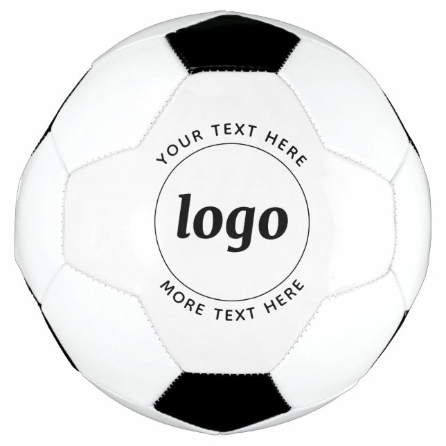 Simple Logo With Text Business Soccer Ball (Front)