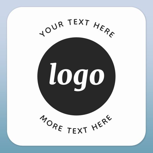 Simple Logo With Text Business Square Sticker