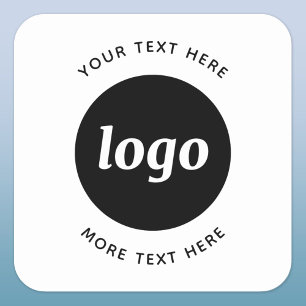 Simple Logo With Text Business Square Sticker
