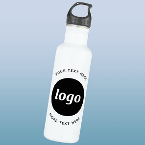 Simple Logo With Text Business Stainless Steel Water Bottle