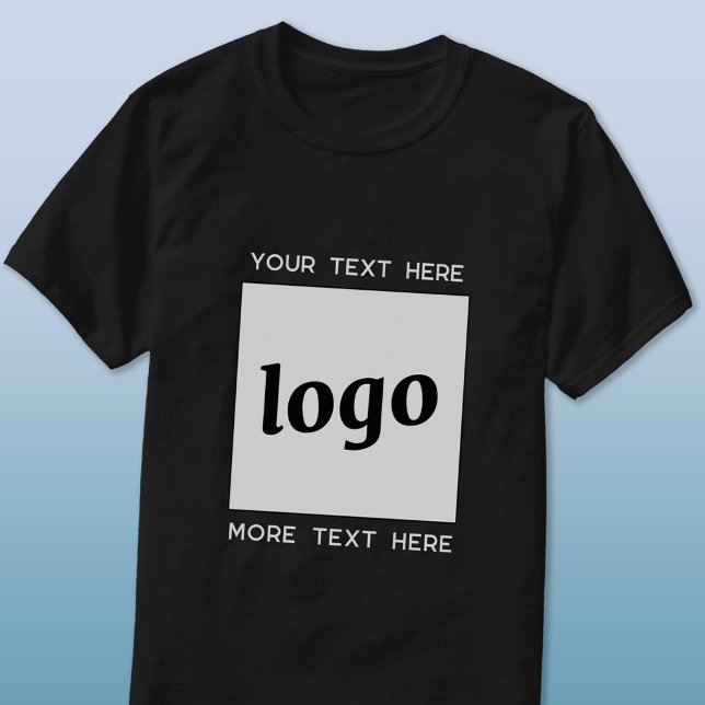 Simple Logo With Text Business T-Shirt (Logo with custom text business promotional t-shirt)