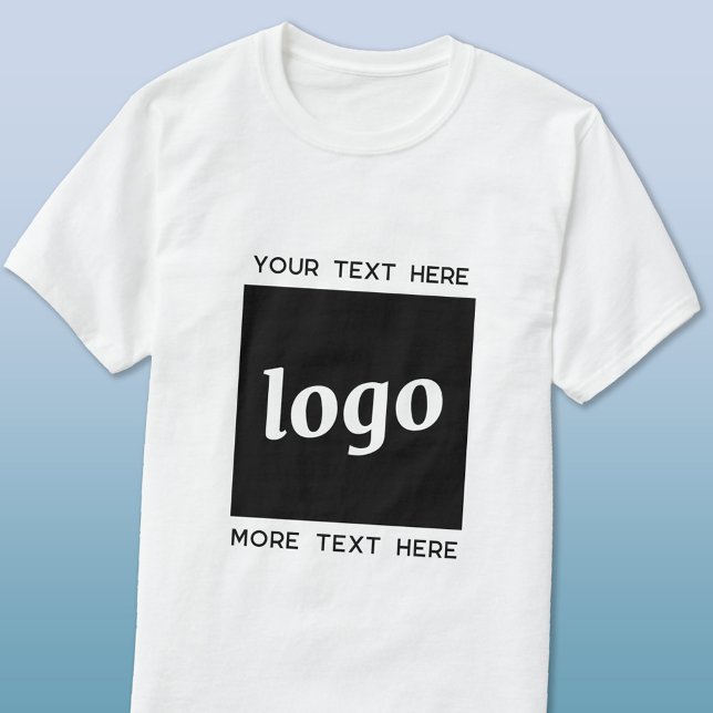 Simple Logo With Text Business T-Shirt (Logo with custom text business promotional t-shirt)
