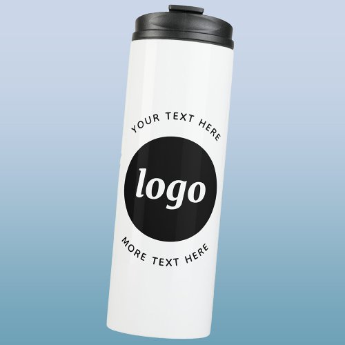 Simple Logo With Text Business Thermal Tumbler