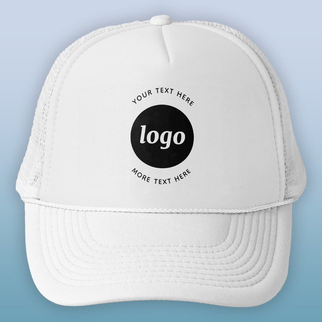 Simple Logo With Text Business Trucker Hat (Simple logo with text promotional business trucker hat)