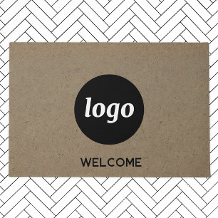 Simple Logo With Text Business Welcome Doormat
