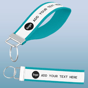 Simple Logo With Text Business  Wrist Keychain