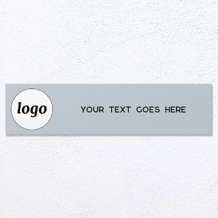 Simple Logo with Text Promotional Blue Business Sign