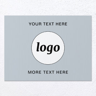 Simple Logo with Text Promotional Business Blue Sign