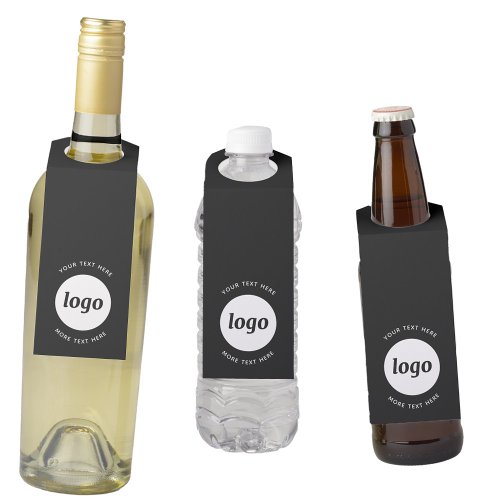 Simple Logo with Text Promotional Business Bottle Hanger Tag