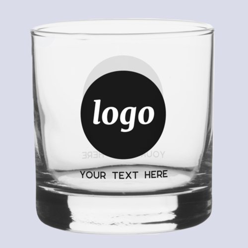 Simple Logo with Text Promotional Business Glass