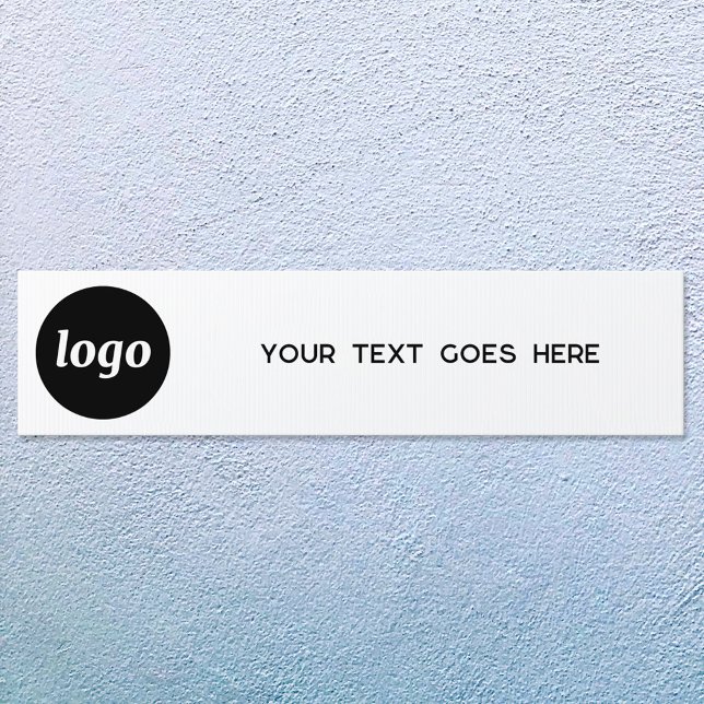 Simple Logo with Text Promotional Business Sign (Logo with custom text promotional business indoor or outdoor sign)