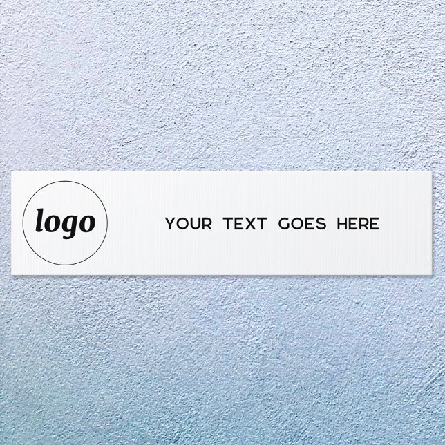 Simple Logo with Text Promotional Business Sign (Logo with custom text promotional business indoor or outdoor sign)