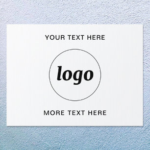 Simple Logo with Text Promotional Business Sign