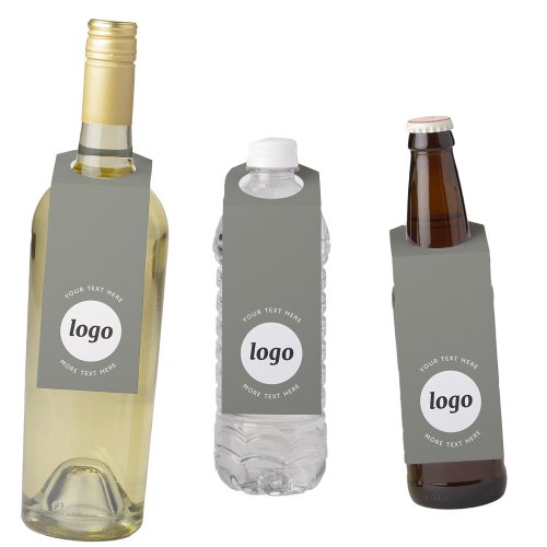 Simple Logo with Text Promotional Sage Green Bottle Hanger Tag