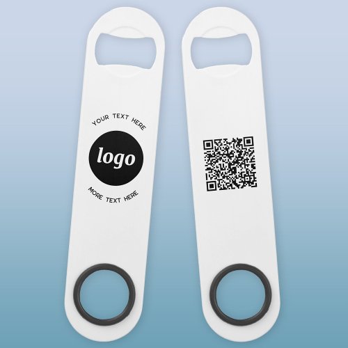 Simple Logo With Text QR Code Business Bar Key
