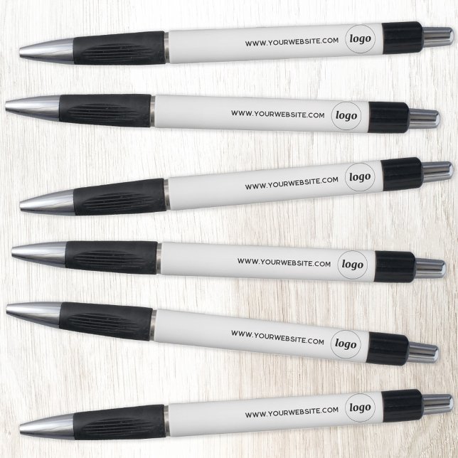 Simple Logo With Website Promotional Business  Pen (Simple logo with custom text business branding promotional website address pen)