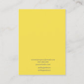 Simple logo yellow jewelry earring display business card (Back)