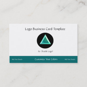 Simple Logos  - Glass Triangle Logo Business Card