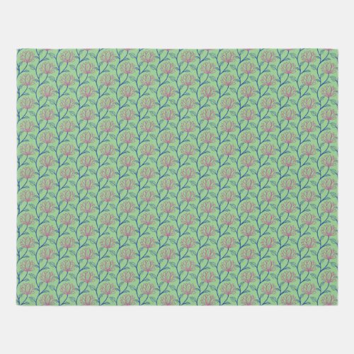 simple lotus floral pattern area rug