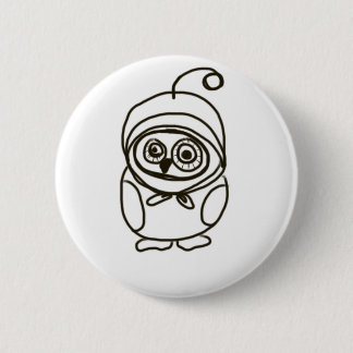 simple lovable owl pinback button