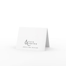 Simple Love and Thanks Ampersand Wedding Thank You
