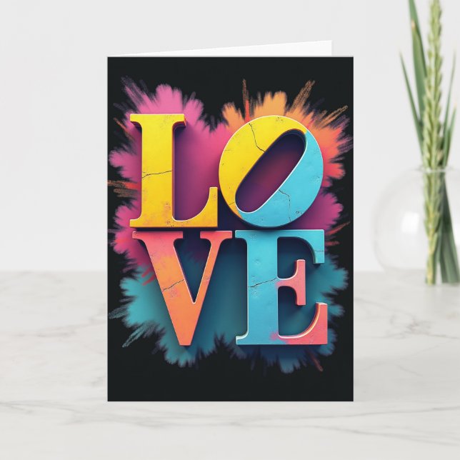 Simple Love Burst Card (Front)