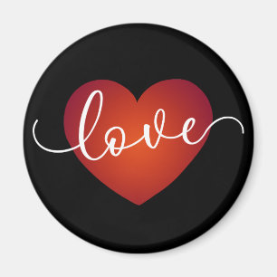 Simple Love Calligraphy Valentine   Magnet
