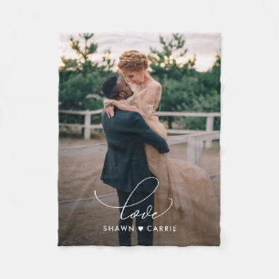 Simple Love Editable Color Personalized Blanket