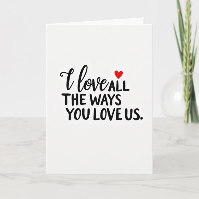 Simple Love Fathers Day Print Card (Front)