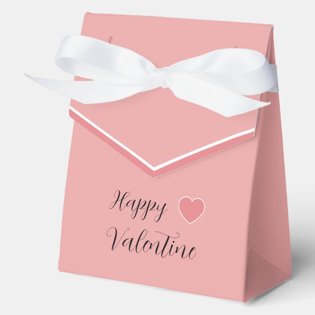 Simple Love Gift Bag | Minimalist Heart Design Favor Boxes (Front)