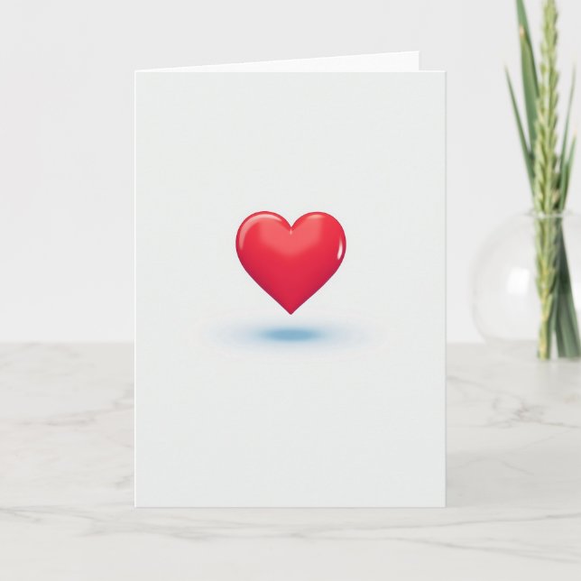 Simple Love Heart Card (Front)