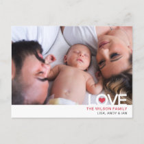 Simple Love Heart Cute Photo Valentines Day  Postcard