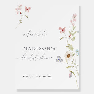 Simple Love in Bloom Bridal Shower Welcome Sign