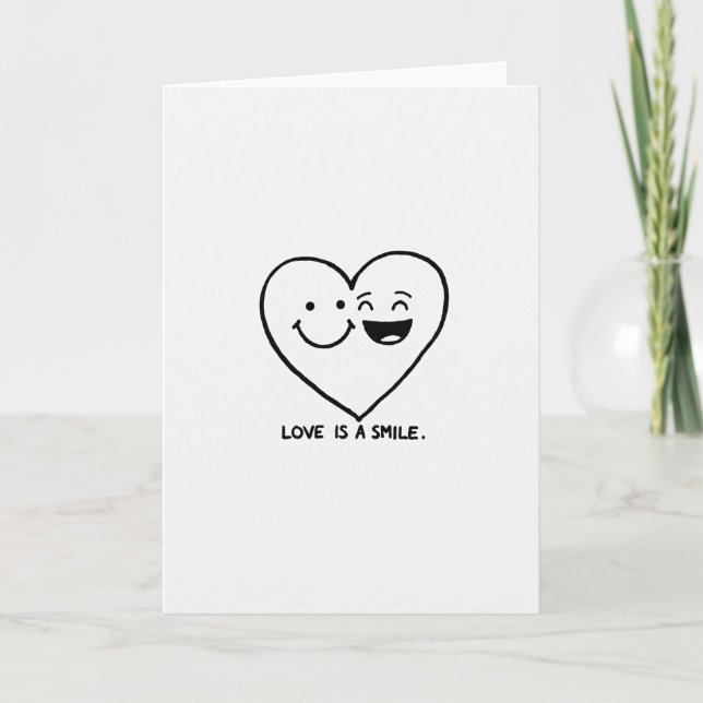 Simple Love Is A Smile Card (Front)