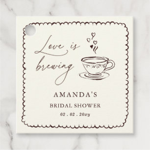 Simple Love is Brewing Coffee Bridal Shower  Favor Tags