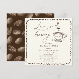 Simple Love is Brewing Coffee Bridal Shower Invitation