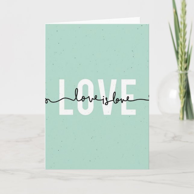 Simple Love Is Love Speckled Card (Front)