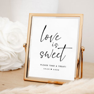 Simple Love is Sweet Wedding Favor Sign