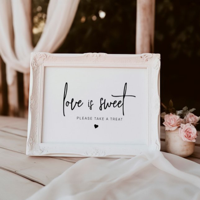 Simple Love is Sweet Wedding Favor Sign (Creator Uploaded)